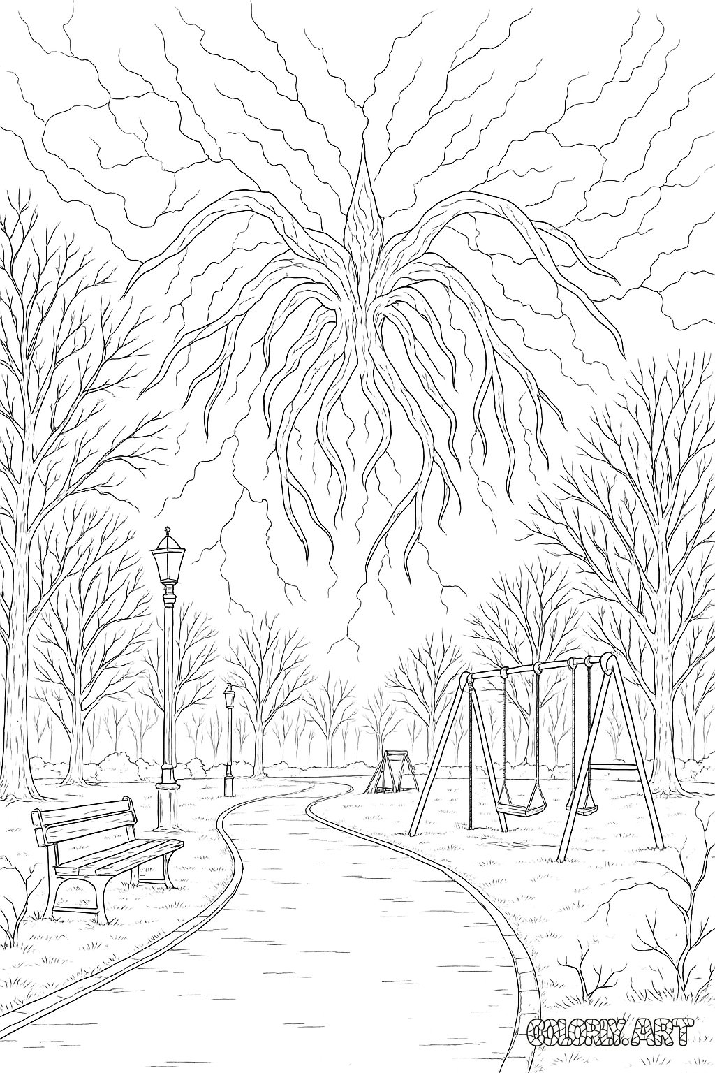 Stranger things inspired scene